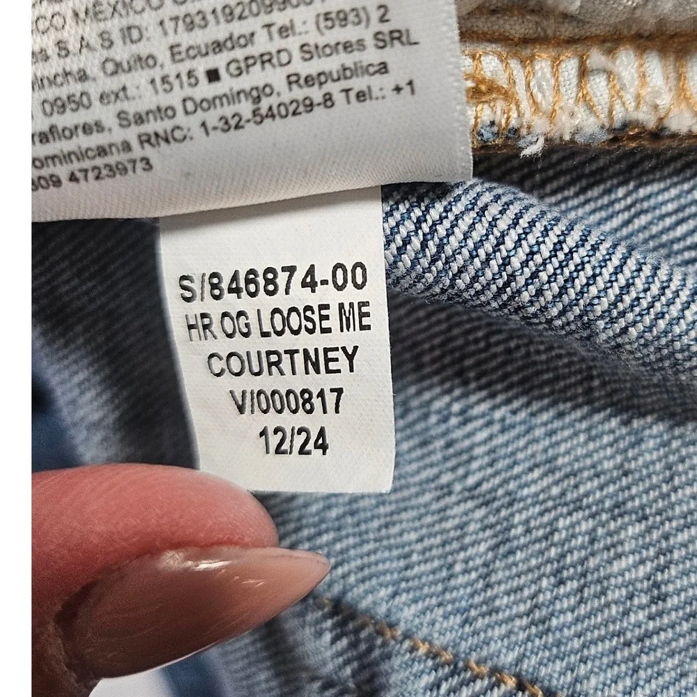 Old Navy OG Loose High Rise Jeans Womens 14 Medium Wash Straight Leg Denim